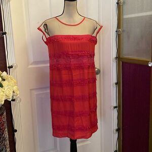 Atos Lombardini coctail mesh/ silk dress, M
